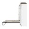 Bestar Orion Queen Murphy Bed with Narrow Shelving Unit (85W), White & Walnut Grey 116880-000017 - alternate 2